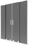Mexen Velar Duo paravan cadă cu 2 canaturi glisant 160 x 150 cm, grafit, alb - 896-160-000-42-20