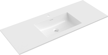 Mexen Otis chiuvetă încastrată în blat 121 x 46,5 cm, alb lucios - 25181200