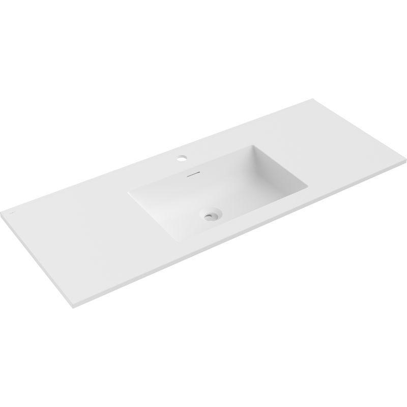 Mexen Otis chiuvetă încastrată în blat 121 x 46,5 cm, alb mat - 25181201
