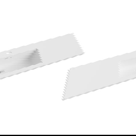 Mexen Otis chiuvetă încastrată în blat 121 x 46,5 cm, alb mat - 25181201