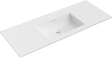 Mexen Otis chiuvetă încastrată în blat 121 x 46,5 cm, alb mat - 25181201