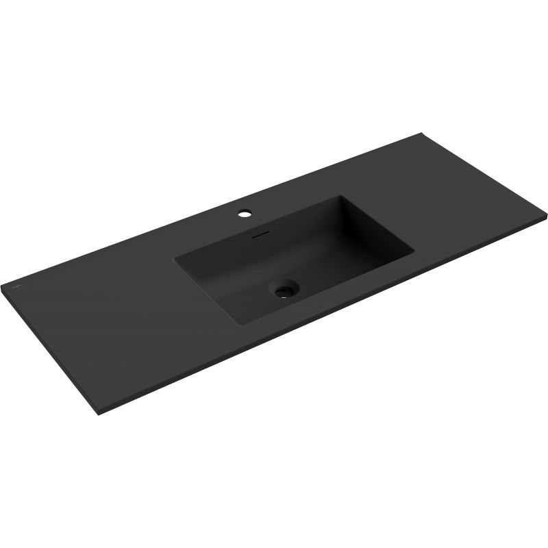 Mexen Otis chiuvetă încastrată în blat 121 x 46,5 cm, negru mat - 25181271