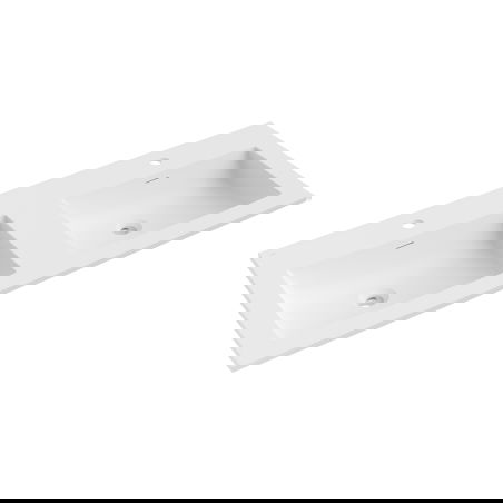 Mexen Otis chiuvetă încastrată dublă 121 x 46,5 cm, alb mat - 25181201D