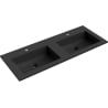 Mexen Otis chiuvetă dublă încastrată în blat 121 x 46,5 cm, negru mat - 25181271D