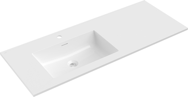 Mexen Otis beépített mosdó balra 121 x 46,5 cm, fényes fehér - 25181200L