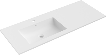 Mexen Otis lavoar încastrat stânga 121 x 46,5 cm, alb mat - 25181201L