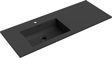Mexen Otis chiuvetă încastrată în blat stânga 121 x 46,5 cm, negru mat - 25181271L