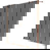 Mexen Velar Duo paravan de cadă cu 2 canaturi glisante 160 x 150 cm, grafit, cupru periat - 896-160-000-42-65