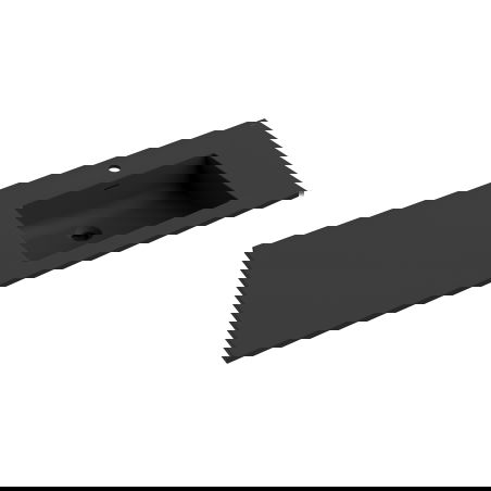 Mexen Otis munkalapba süllyesztett mosdókagyló jobb 121 x 46,5 cm, fekete matt - 25181271P