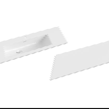 Mexen Otis chiuvetă încastrată în blat dreapta 121 x 46,5 cm, alb lucios - 25181200P