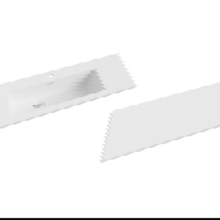 Mexen Otis chiuvetă încorporată, dreapta, 121 x 46,5 cm, alb mat - 25181201P