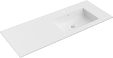 Mexen Otis beépíthető mosdó jobb 121 x 46,5 cm, fehér matt - 25181201P