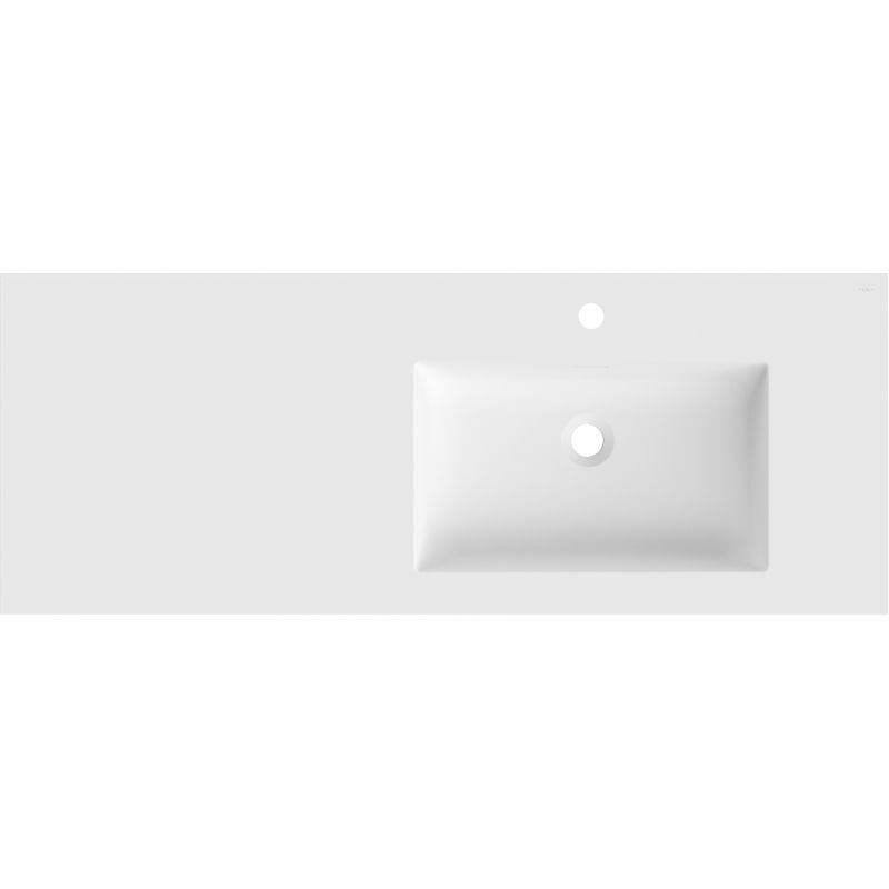 Mexen Otis chiuvetă încadrată în blat dreapta 121 x 46,5 cm, alb mat - 25181201P