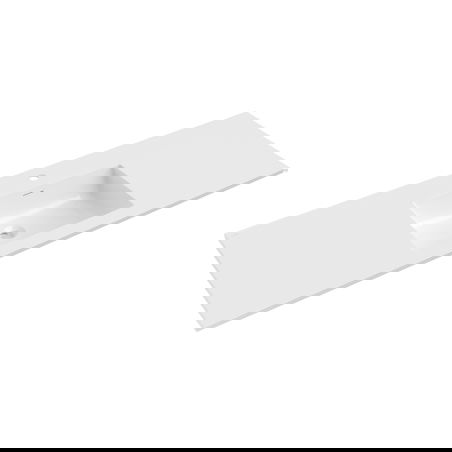 Mexen Otis chiuvetă încastrată în blat 141 x 46,5 cm, alb lucios - 25181400
