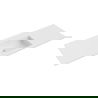 Mexen Otis chiuvetă încastrată în blat 141 x 46,5 cm, alb mat - 25181401