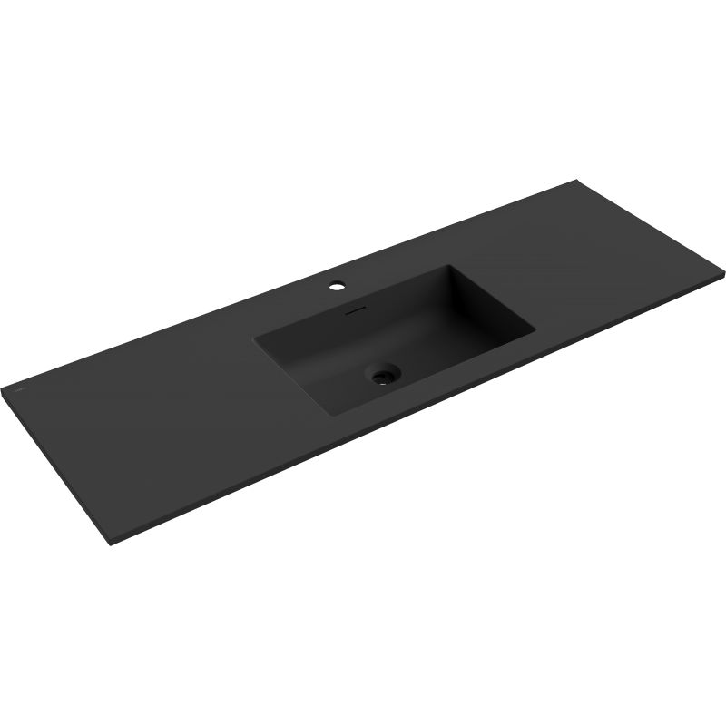 Mexen Otis chiuvetă încastrată în blat 141 x 46,5 cm, negru mat - 25181471