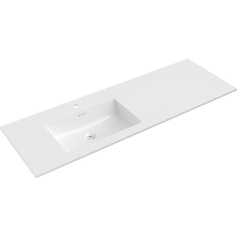 Mexen Otis munkalapba süllyesztett mosdó bal 141 x 46,5 cm, fehér fényes - 25181400L