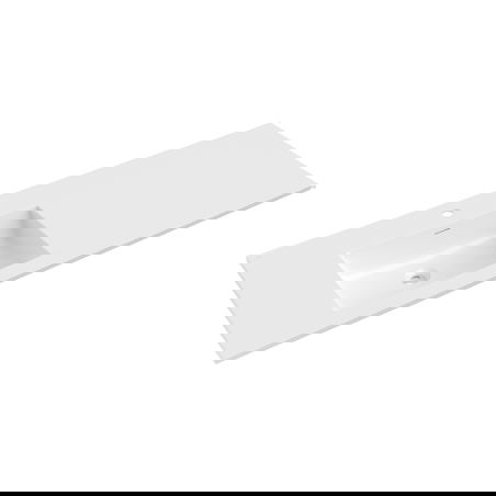 Mexen Otis chiuvetă încastrată, stânga, 141 x 46,5 cm, alb lucios - 25181400L