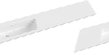 Mexen Otis chiuvetă încastrată, stânga, 141 x 46,5 cm, alb lucios - 25181400L