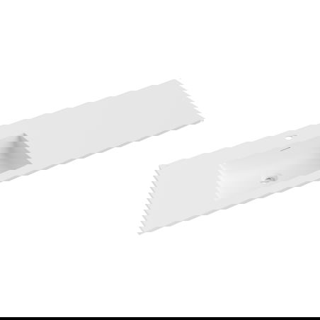 Mexen Otis chiuvetă încorporată în blat stânga 141 x 46,5 cm, alb mat - 25181401L