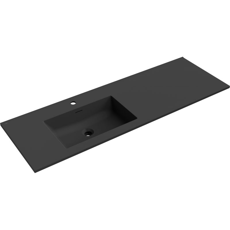 Mexen Otis chiuvetă încorporată în blat stânga 141 x 46,5 cm, negru mat - 25181471L