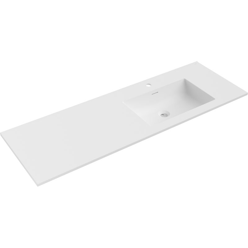 Mexen Otis chiuvetă încastrată în blat dreapta 141 x 46,5 cm, alb mat - 25181401P