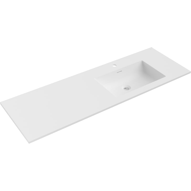 Mexen Otis pultba süllyesztett mosdó jobb oldali 141 x 46,5 cm, fehér matt - 25181401P