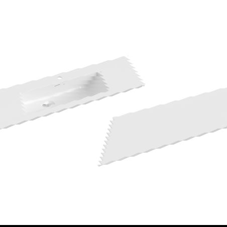 Mexen Otis chiuvetă încastrată în blat dreapta 141 x 46,5 cm, alb lucios - 25181400P