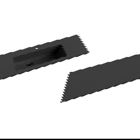 Mexen Otis chiuvetă încastrată în blat dreapta 141 x 46,5 cm, negru mat - 25181471P