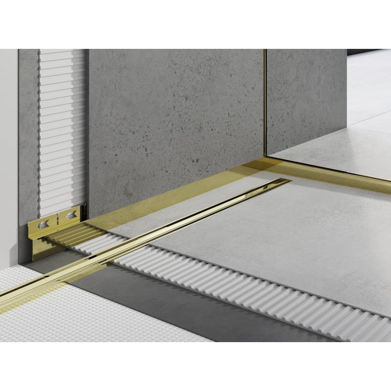 Mexen Line-B listă frontală pentru duș 180 cm, aurie - 185003180U