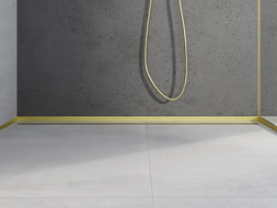 Mexen Line-B baghetă frontală pentru duș 130 cm, aurie periată - 185503130U