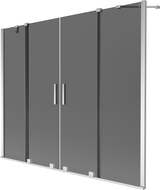Mexen Velar Duo paravan pentru baie cu 2 panouri glisante 170 x 150 cm, grafit, crom - 896-170-000-42-01