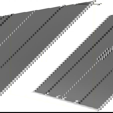 Mexen Velar Duo paravan cadă 2-canate glisant 170 x 150 cm, grafit, nichel periat - 896-170-000-42-97