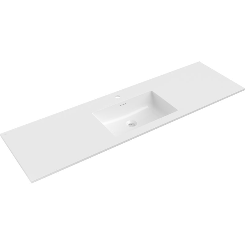 Mexen Otis chiuvetă încastrată în blat 161 x 46,5 cm, alb lucios - 25181600