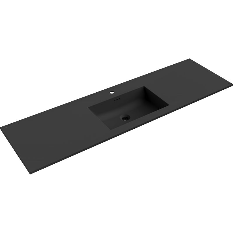 Mexen Otis chiuveta încastrată în blat 161 x 46,5 cm, negru mat - 25181671