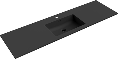Mexen Otis chiuveta încastrată în blat 161 x 46,5 cm, negru mat - 25181671