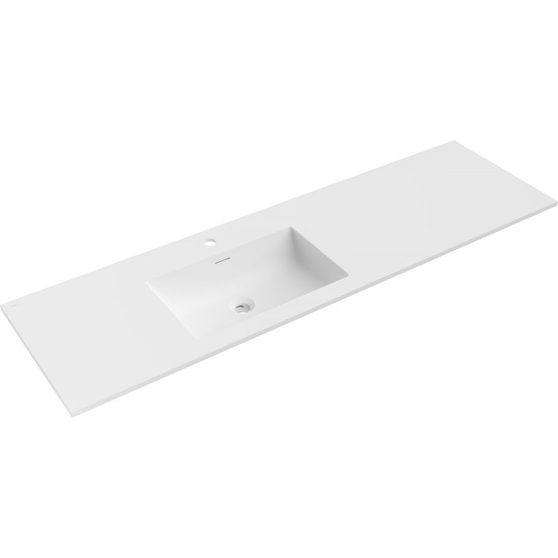 Mexen Otis chiuvetă încastrată în blat stânga 161 x 46,5 cm, alb mat - 25181601L