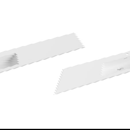 Mexen Otis chiuvetă încastrată în blat stânga 161 x 46,5 cm, alb mat - 25181601L