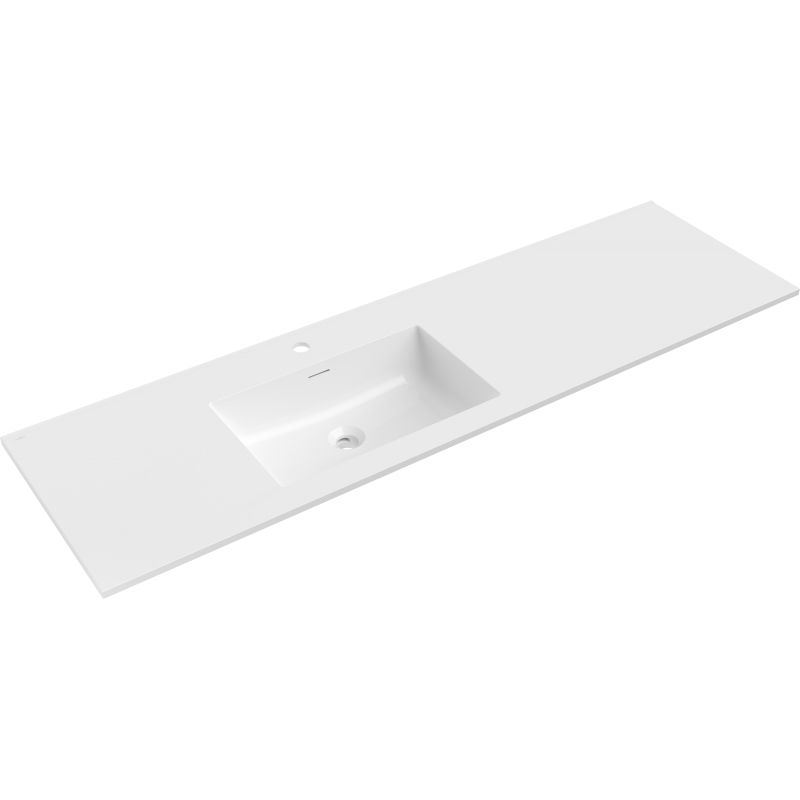 Mexen Otis chiuvetă încastrată în blat stânga 161 x 46,5 cm, alb lucios - 25181600L
