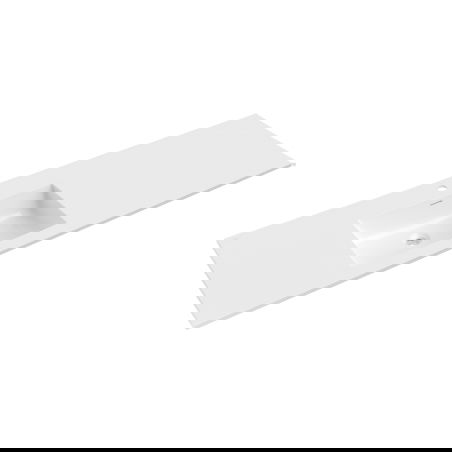 Mexen Otis chiuvetă încastrată în blat stânga 161 x 46,5 cm, alb lucios - 25181600L