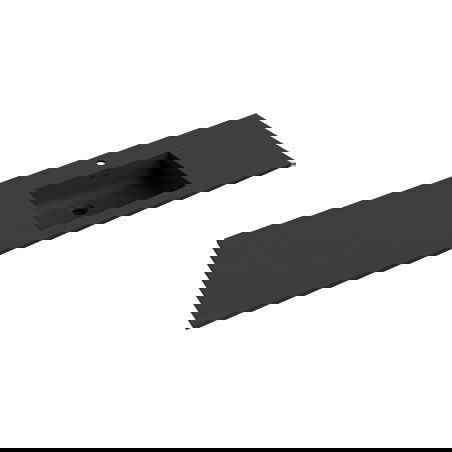 Mexen Otis chiuvetă încastrată în blat dreapta 161 x 46,5 cm, negru mat - 25181671P