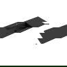 Mexen Otis chiuvetă încastrată în blat dreapta 161 x 46,5 cm, negru mat - 25181671P