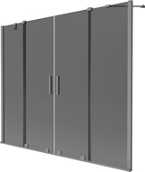 Mexen Velar Duo kétszárnyú, elhúzható kádparaván 180 x 150 cm, grafit, gun metal - 896-180-000-42-95