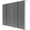 Mexen Velar Paravan duo pentru cadă, cu 2 aripi glisante, 190 x 150 cm, grafit, nichel periat - 896-190-000-42-97