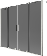 Mexen Velar Duo paravan de cadă cu 2 canaturi glisante 190 x 150 cm, grafit, nichel periat - 896-190-000-42-97