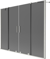Mexen Velar Paravan duo pentru cadă, cu 2 aripi glisante, 190 x 150 cm, grafit, nichel periat - 896-190-000-42-97
