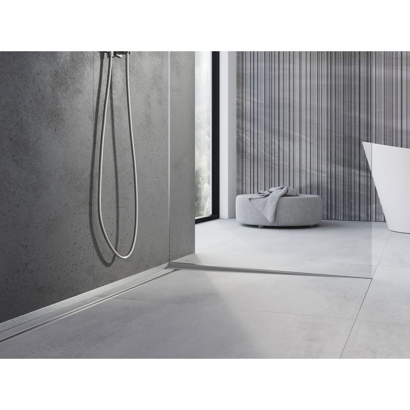 Mexen Line-B zuhanyüveg lejtőprofil 120 cm jobb, inox - 181004120R