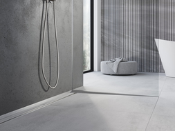 Mexen Line-B üveg lejtős élvédő 180 cm jobb, inox - 181004180R