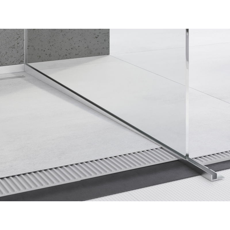Mexen Line-B üveg lejtős élvédő 180 cm jobb, inox - 181004180R