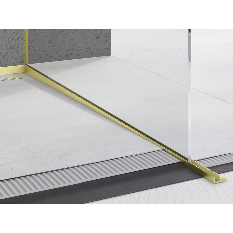 Mexen Line-B lejtős léc üveghez 120 cm jobb, arany kefe - 185504120R
